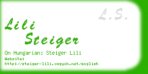 lili steiger business card